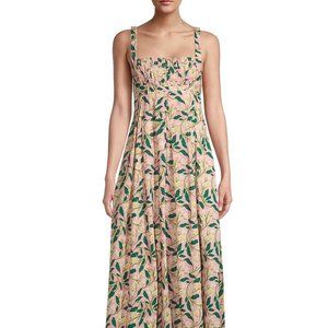 Agua by Agua Bendita Hortencia Dos Gardenias Rosa Midi Dress Small NWT
